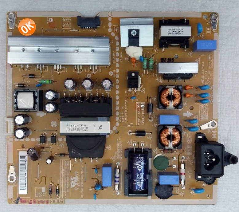 EAX66232501 ( 1.6 ) , LGP43RID-15CH1 , 43LX341C-ZA POWER BOARD