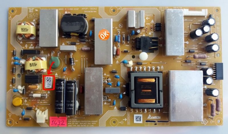 APDP-182A2 , 2955030704 , ZPN910R  GRUNDIG 40VLX8600 WP POWER BOARD