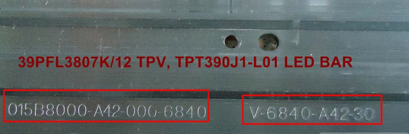  V-6840-A42-30 , 015B8000-A42-000-6840 ,TPT390J1-L01 LED BAR