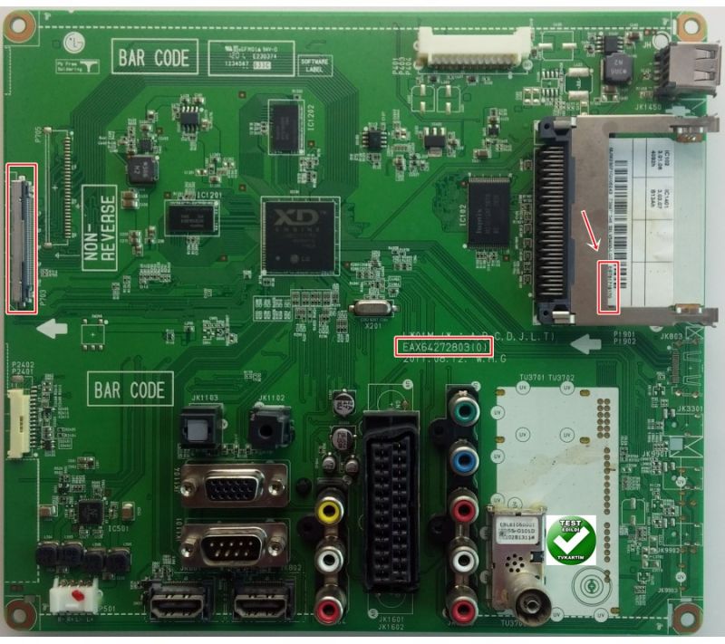 EBT61718170 , EAX64272803 (0) , LG , LC320EUN-SDV2 , 32LV3400 , Main Board 