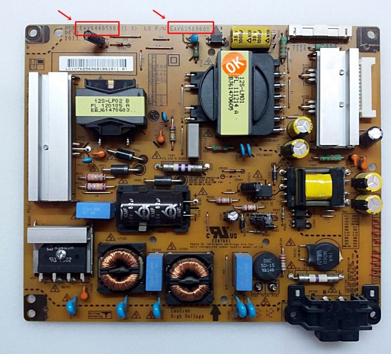 EAY62569601 , EAX64405901(1.6) , LG 37LM611S  POWER BOARD