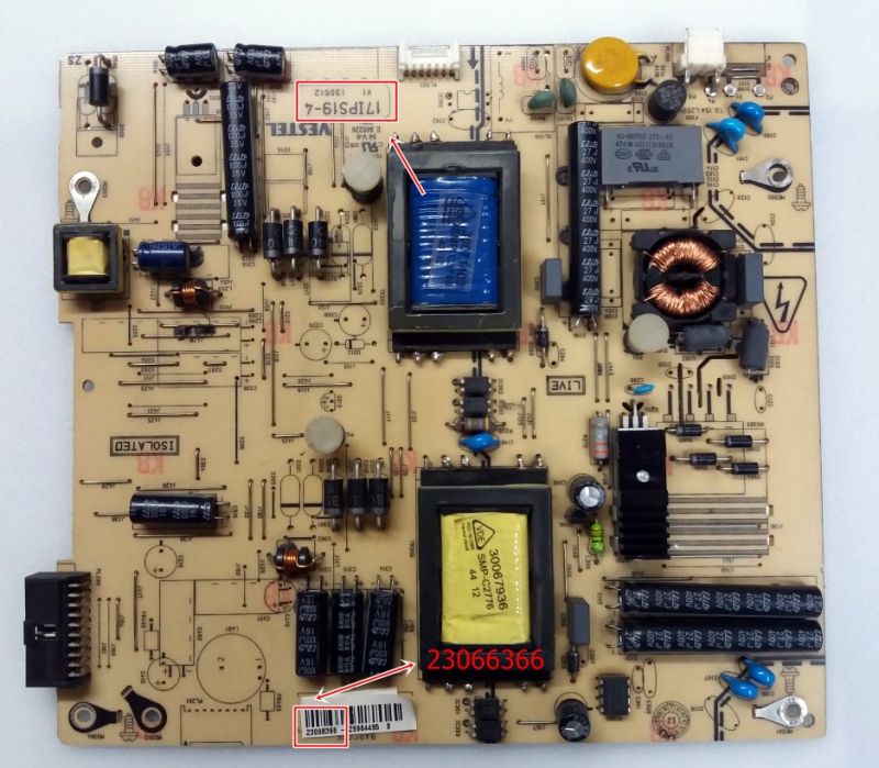 17IPS19-4 , 23066366 , VESTEL 32PH5045 POWER BOARD