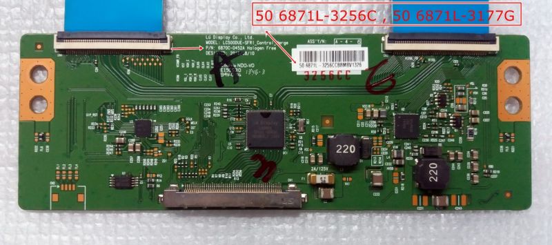 LC500DUE-SFR1, 6870C-0452A, 50 6871L-3256C , 50 6871L-3177G, T-con board