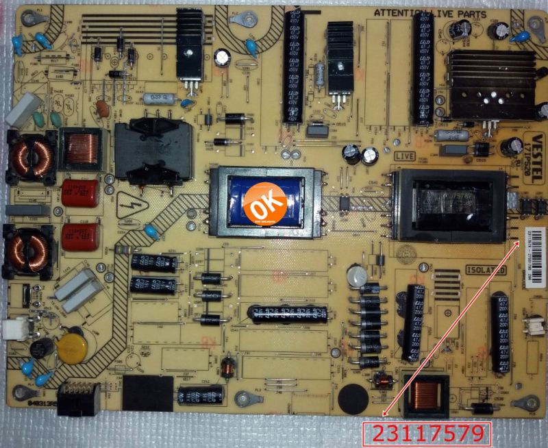 17IPS20 , 23117579 , PERFORMANCE 39PF3025D POWER BOARD