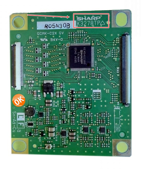 K3278TP, SHARP T CON BOARD, LQ197V3DZ82 