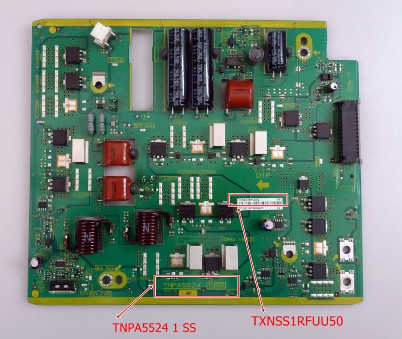 TNPA5524, TNPA5524 1SS, TXNSS1RFUU50,TX-P50ST50E, TX-P50GT30E  ZSUS BOARD