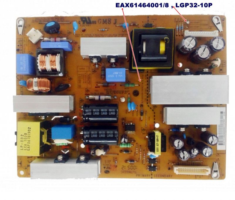 EAX61464001/8 , LGP32-10P , LG , 32LD350 , 32LK330 , POWER BOARD