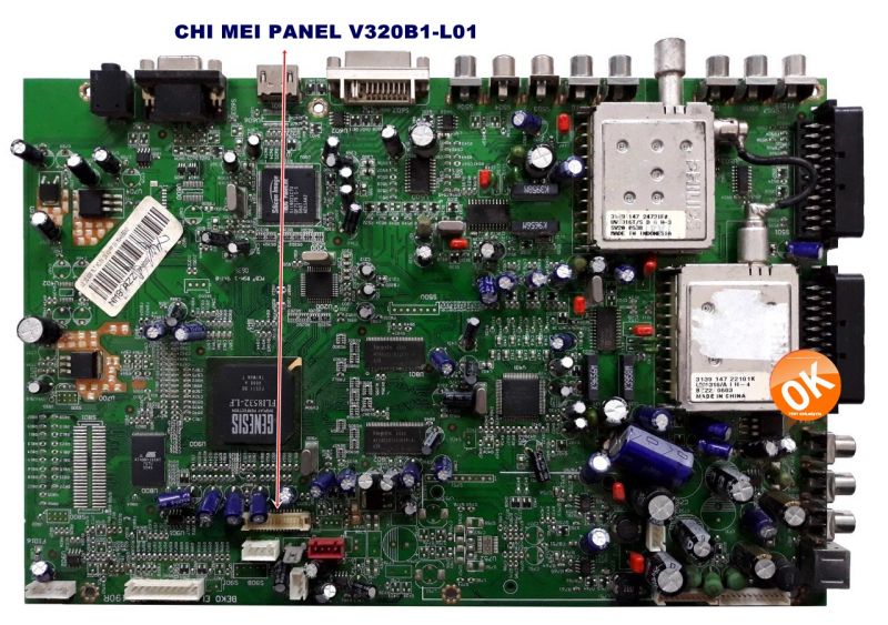 Z6P.190R , PANEL CHI MEI  V320B1-L01 BEKO F782 LCD TV MAIN BOARD
