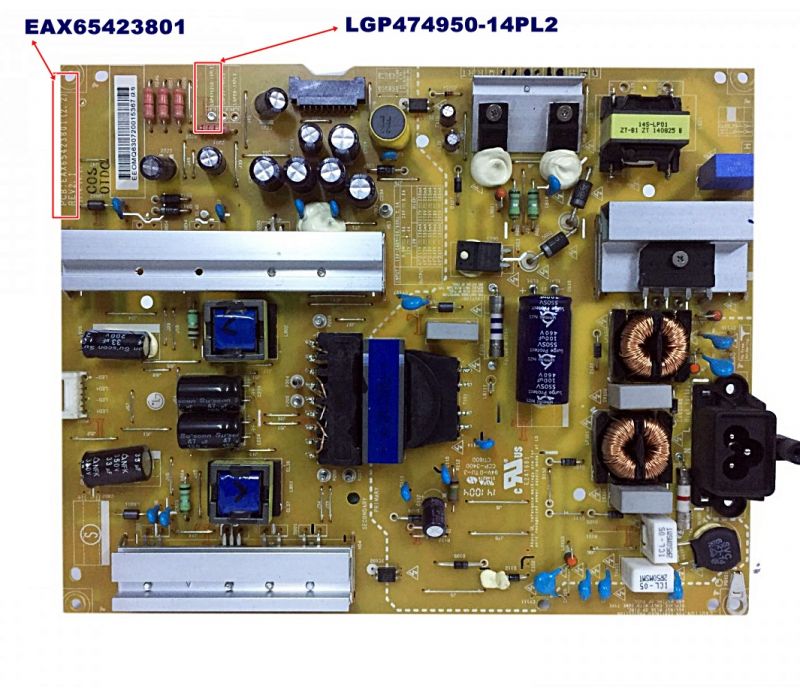 EAX65423801 , (2.2) , LGP474950-14PL2 , LG , 49LB620V power board
