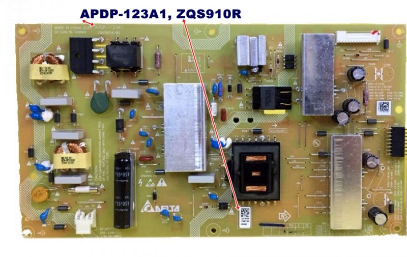 APDP-123A1, ZQS910R, 2955034102 A49L 6750 5B , 49L 6750 5B  POWER BOARD