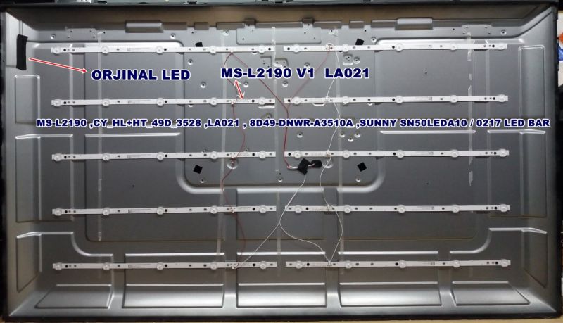 MS-L2190 ,CY_HL+HT_49D_3528 ,LA021 , 8D49-DNWR-A3510A ,SUNNY SN50LEDA10 / 0217 LED BAR 