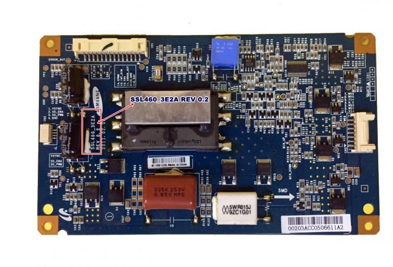 SAMSUNG, SSL460_3E2A REV 0.2, LED DRİVER