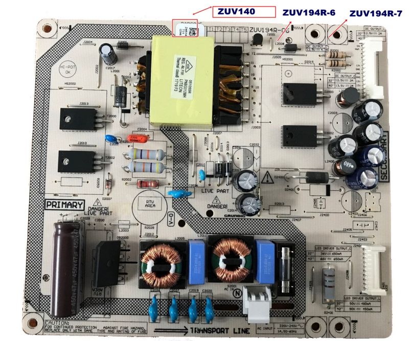 ZUV194R-7, ZUV140 ,ZUV194R-6 ,munich 32 CLE 6745 AP POWER BOARD