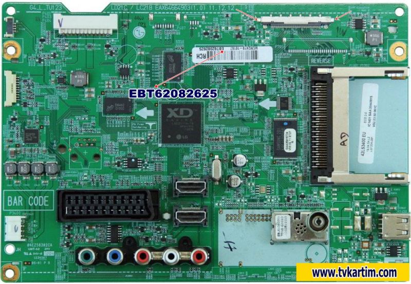 EBT62082625, EBR74499354, EAX64664903 (1.0) LG , 42LS3400 maın board