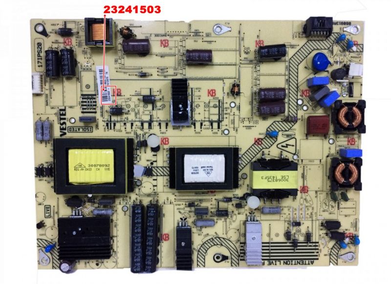 17IPS20 , 23241503 , VESTEL , 50FA8200 POWER BOARD