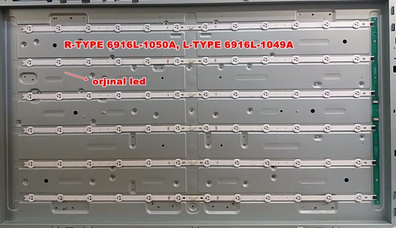 R-TYPE 6916L-1050A, L-TYPE 6916L-1049A ,LC420DUN (SE)(R1) led bar