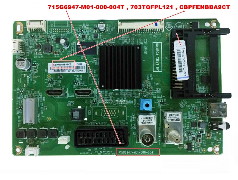 715G6947-M01-000-004T , 703TQFPL121 , CBPFENBBA9CT , PHİLİPS 40PFK4100/12 MAİN BOARD