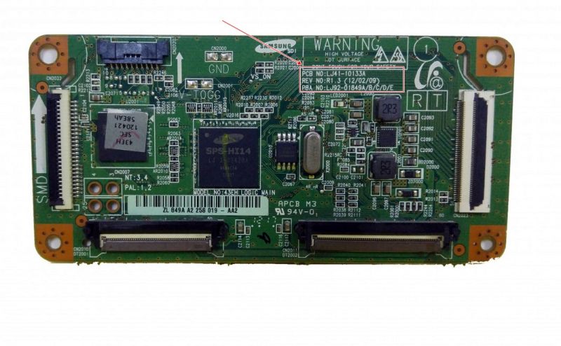 LJ41-10133A , LJ92-01849A , SAMSUNG PS43E450A1W, T-CON BOARD