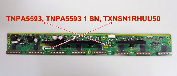 TNPA5593, TNPA5593 1 SN, TXNSN1RHUU50, Panasonic TX-50UT50E, Y SUS Board