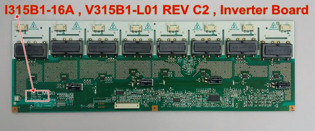 I315B1-16A , I315B1-16A-C001D , V315B1-L01 REV C2 , Inverter Board