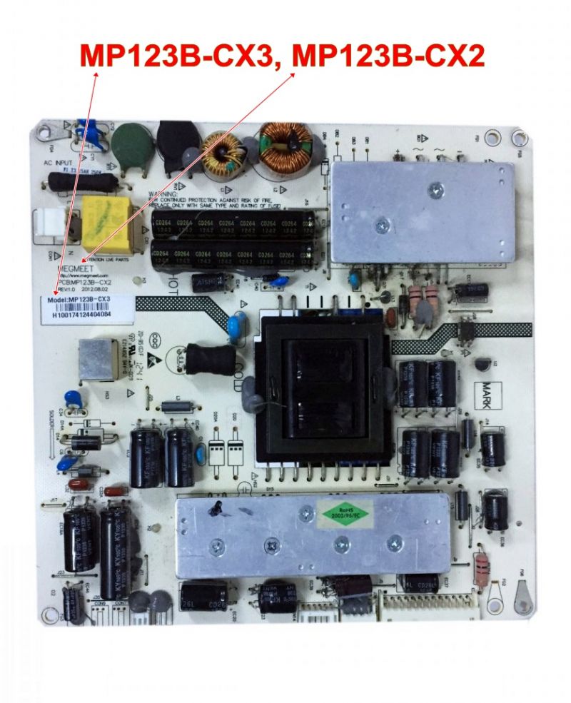 MP123B-CX3, MP123B-CX2 ,NORDMENDE LE100N8FM power board