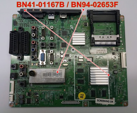 BN41-01167B / BN94-02653F - SAMSUNG LE52B620R3W