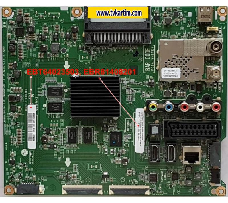 EAX66485502 (1.0), EBT64023503, EBR81408201, LG 43UF6407-ZA, MAİN BOARD