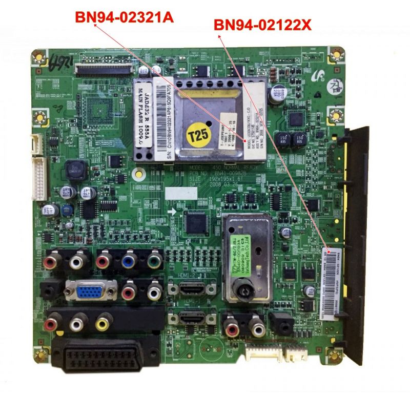 BN94-02122X, BN41-00982B,BN94-02321A , LE32A3330J1  MAIN BOARD, ANA KART