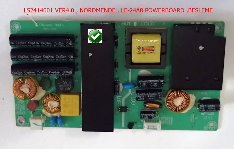 LS2414001 VER4.0 , NORDMENDE , LE-24A8 POWERBOARD ,BESLEME