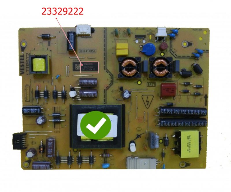 17IPS72 , 23329222 ,  VESTEL 43UB9300 power board 43UB9100 power board