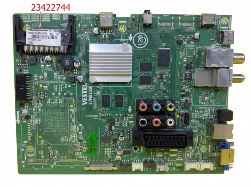 17MB120 , 23422744,23422745 , VESTEL 43UB9100S MAIN BOARD