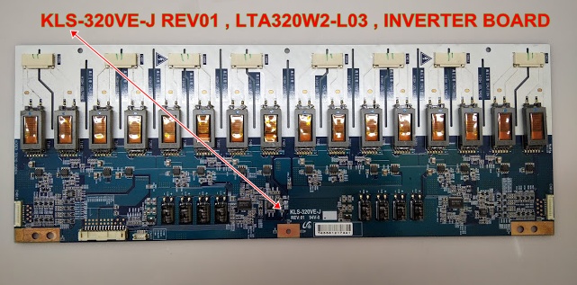 KLS-320VE-J REV01 , LTA320W2-L03 , INVERTER BOARD