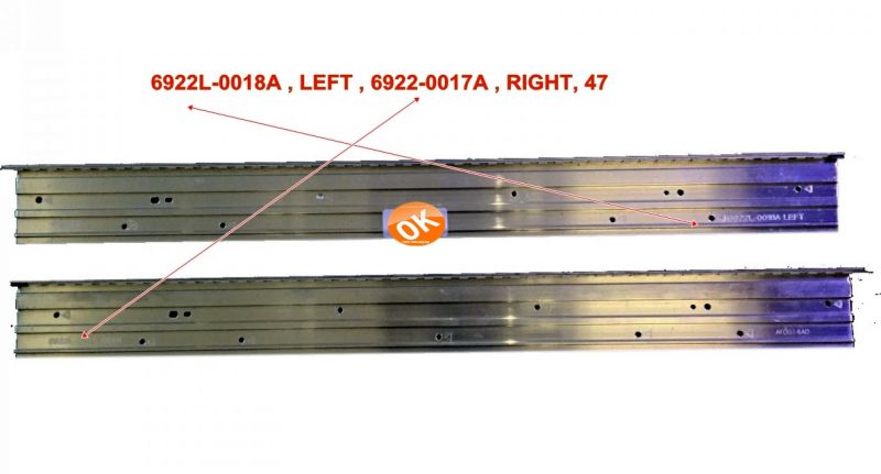 6922L-0018A , LEFT , 6922-0017A , RIGHT, 47