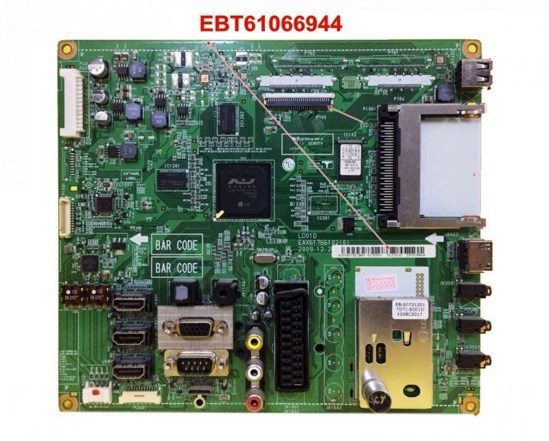 EBT61066944 , EAX61766102 (0), LG 32LE3300 MAİN BOARD