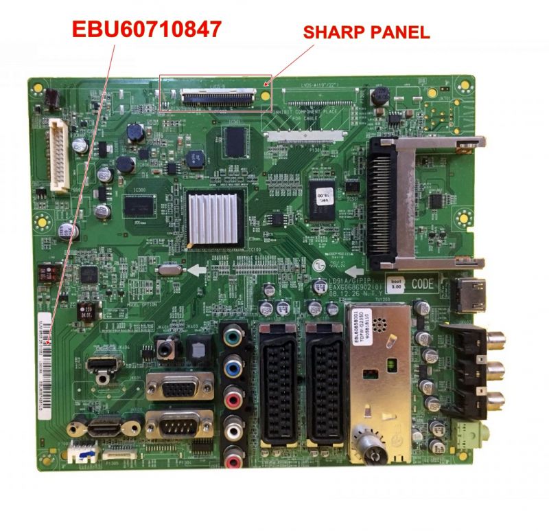 EAX60686904 (2) ,EBU60710847 ,LG ,32LG21SHP ,32LG2100 MAIN BOARD