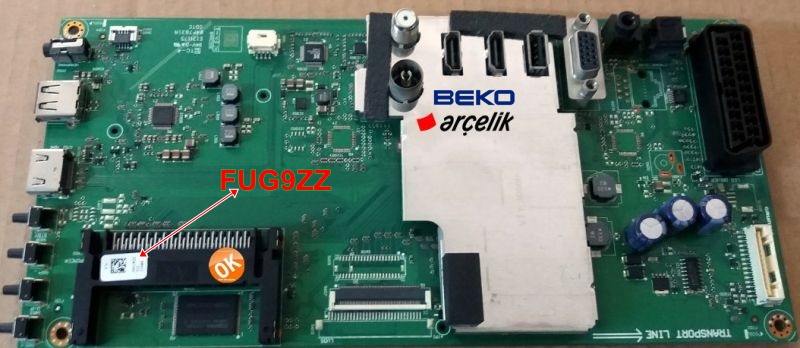 VTY190R-5, FUG9ZZ, Arçelik A40 LB 5433, Main Board