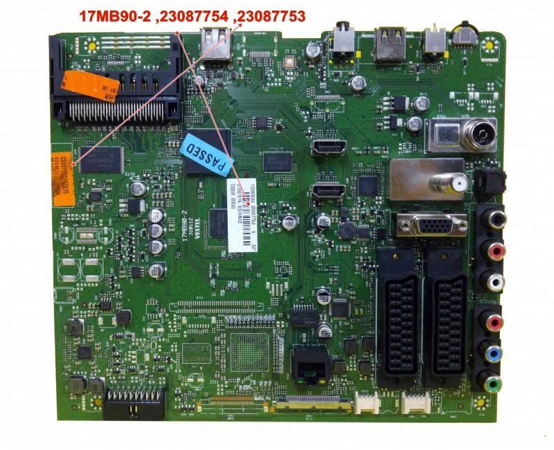 17MB90-2 ,23087754 ,26975137, VESTEL ,32PF7050, MAIN BOARD