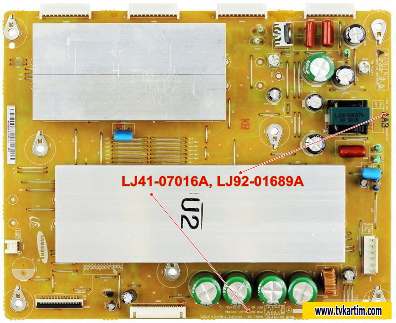 LJ41-07016A, LJ92-01689A ,PS50B430P2W Z SUS BOARD, 50U-UF2 Y MAIN