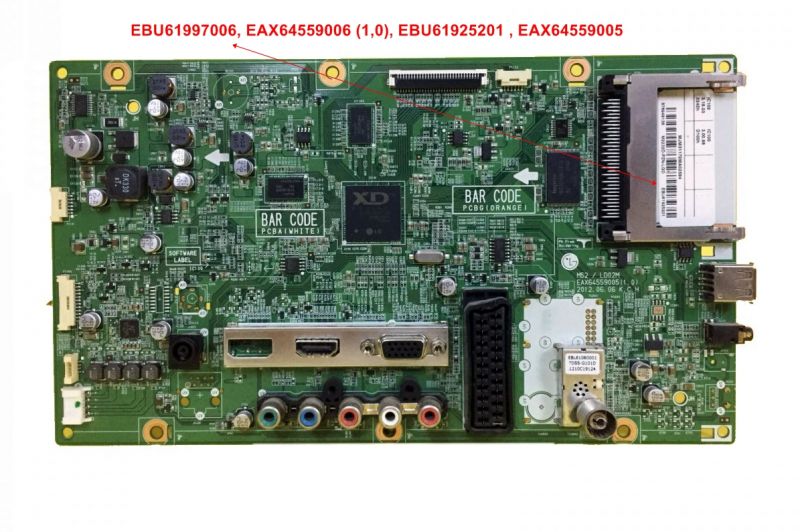 EBU61997006, EAX64559006 (1,0), EBU61925201 , EAX64559005 22MN43D-PZ ANAKART, M2232D MAIN BOARD