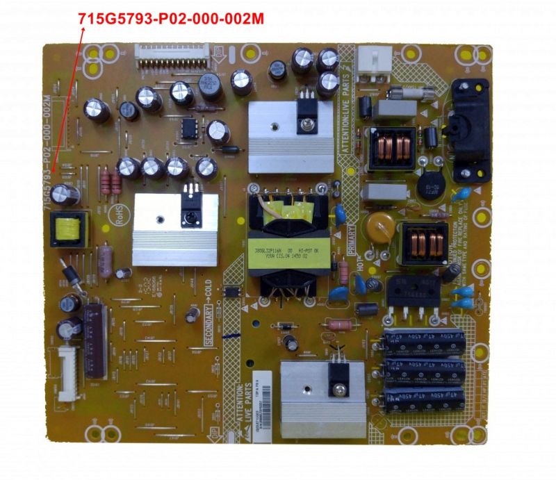 PLTVCL591XAK4 , 715G5793-P02-000-002M , Philips 32PFL3258K/12 Power board