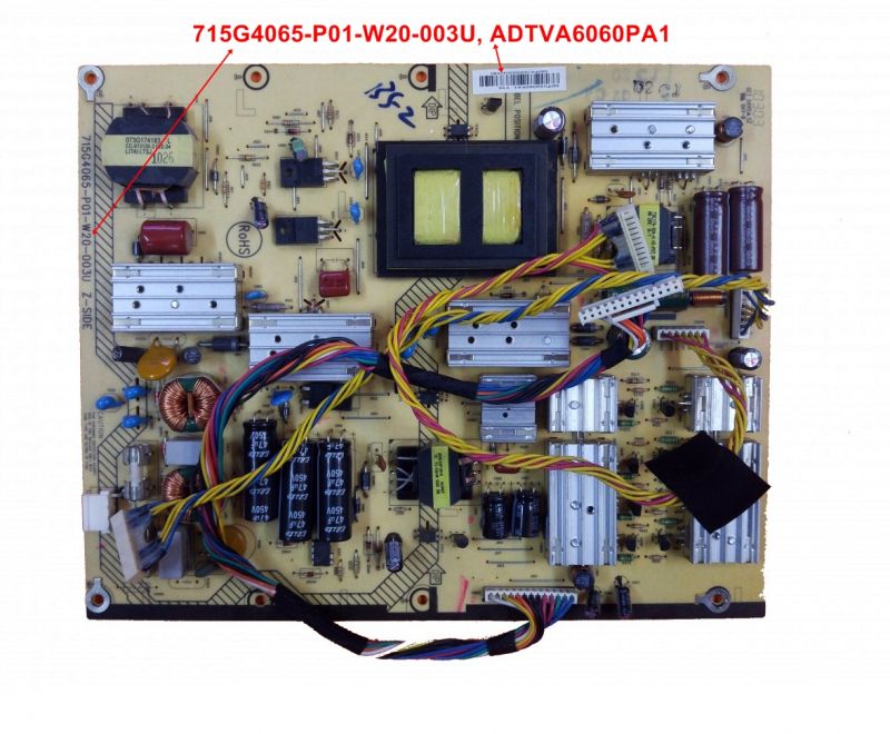 715G4065-P01-W20-003U, ADTVA6060PA1, Sharp LC-32LE320E POWER BOARD