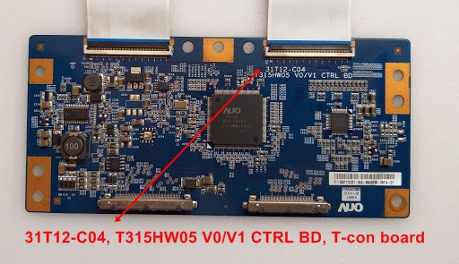 31T12-C04, T315HW05 V0/V1 CTRL BD, T-con board