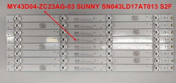 MY43D04-ZC23AG-03 SUNNY SN043LD17AT013 S2F LED BAR
