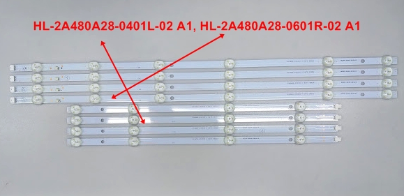 HL-2A480A28-0401L-02 A1, HL-2A480A28-0601R-02 A1,AX048LDV59-FM LED BAR