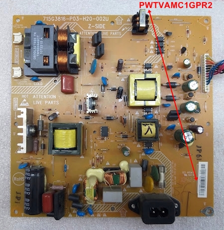 715G3816-P03-H20-002U, PWTVAMC1GPR2, PHILIPS 32PFL3605H-12 Power Board 