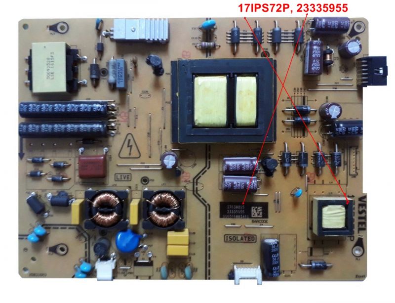 17IPS72P, 23335955 Philips 55PUS6031/12, Power Board